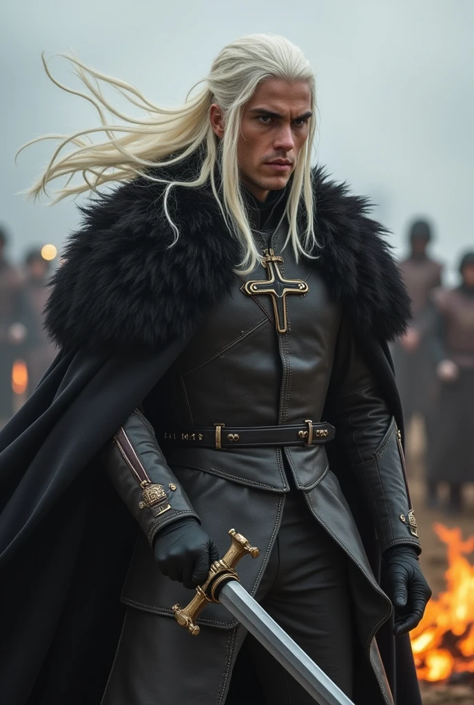 Deamon Targaryen while fighting in the battleground