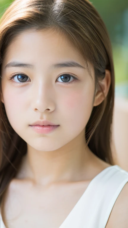 lens: 135mm f1.8, (Highest quality), (Beautiful 14 year old Japanese girl), (Moisturized lips), Narrow eyes, double eyelid, Delicate clavicle, Flat Chest , I'm ashamed of my smallness, Underdeveloped breasts, smile, (Spotted sunlight: 1.2), Professional Lighting, (Petite figure), (Sunburned skin: 0.2), Full body photo, Full Body Focus, (Standing posture)、A proper honor student、Slender body、(A wearing a navy blue blazer:1.5)、boyish, Putting very short hair into a ponytail、Stylish white bedroom、Ribbon on chest、Sweep all your hair back、Crouching with rope、Round 1,(((Completely naked))), The gesture of taking off a blazer、Tied up with hemp rope、Artistically bound、strapless micro bikini:1.2),