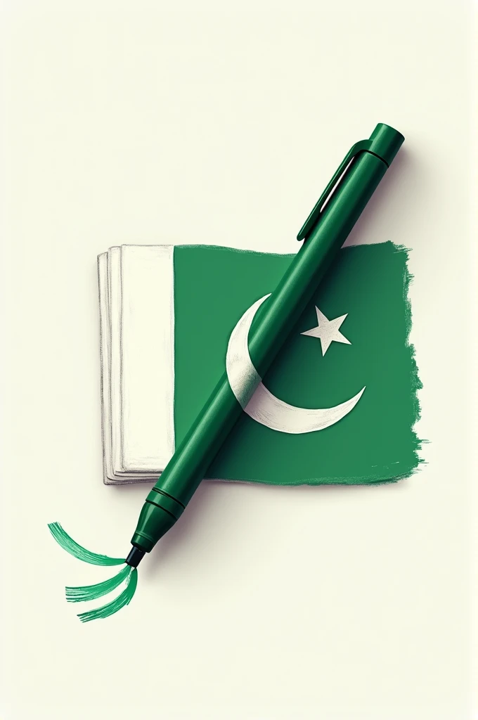 Pakistan flag on marker