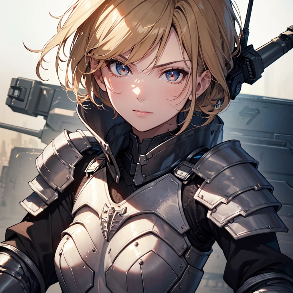 (Armored Tank:1.5),Armored Tank, 背景はArmored Tank, cute, Beauty, Shortcuts, Android 18, (masterpiece), highest quality, 1girl, uhd, retina, masterpiece, ccurate, anatomically correct, textured skin, super detail, high details, high quality, best quality, highres, 4K