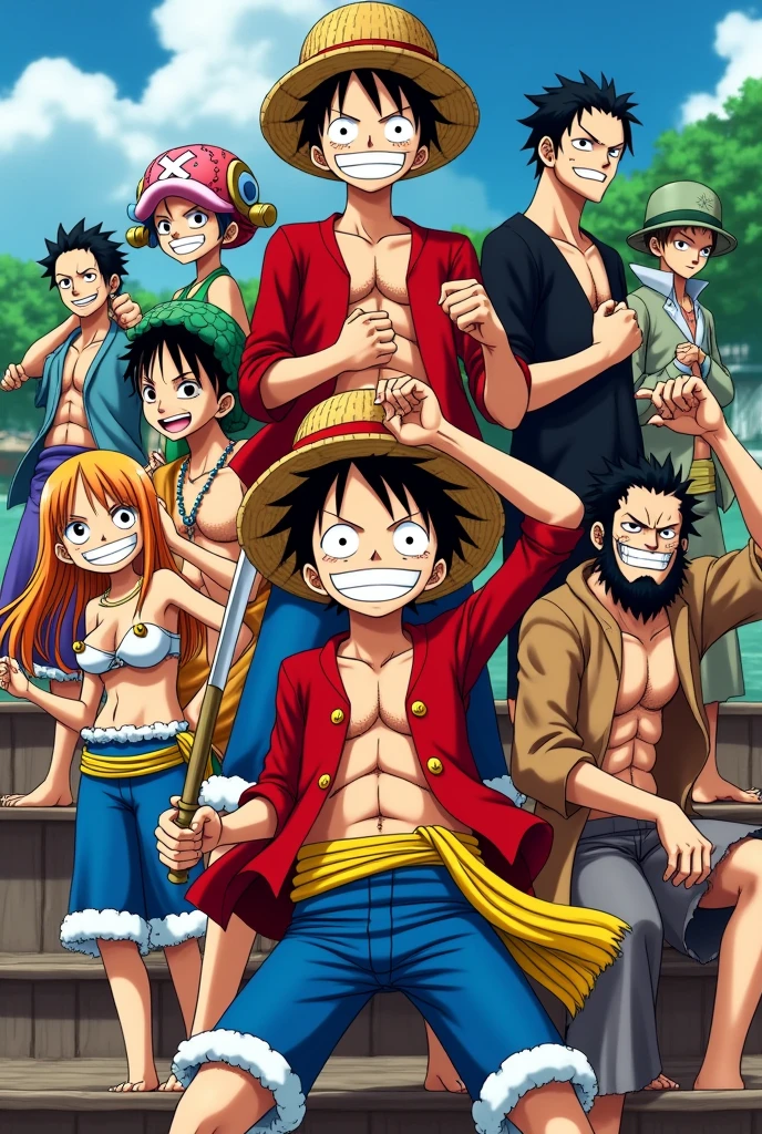 The entire straw hat crew