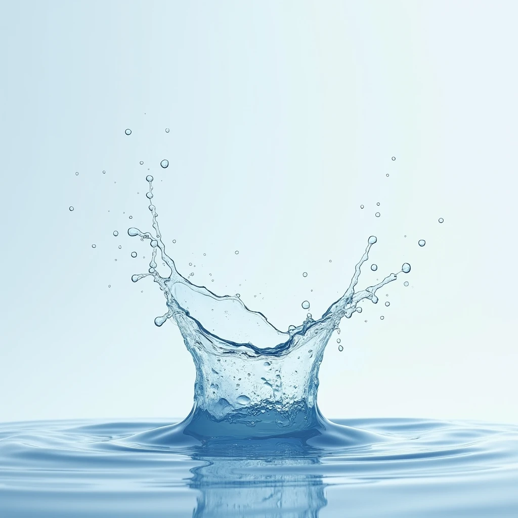 Water splash with simple background