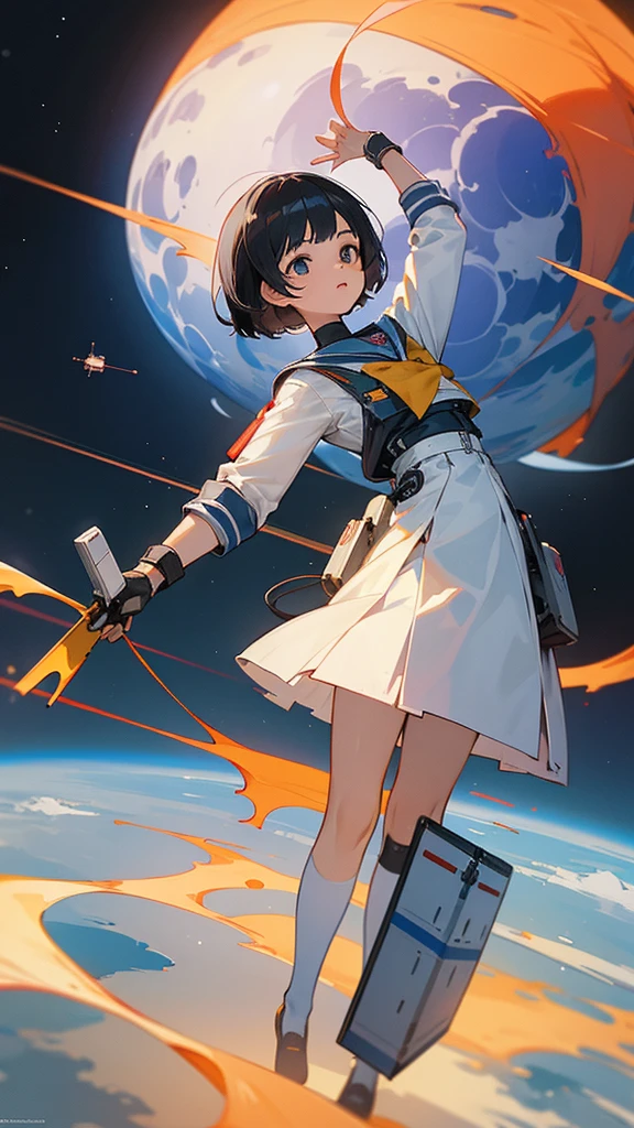 !Boy, (((Low Angle Shot:1))), wide angle camera, character in front of camera, legs in front of the camera, night sky, shooting star, Low Angle Shot, ((the character looks up)),