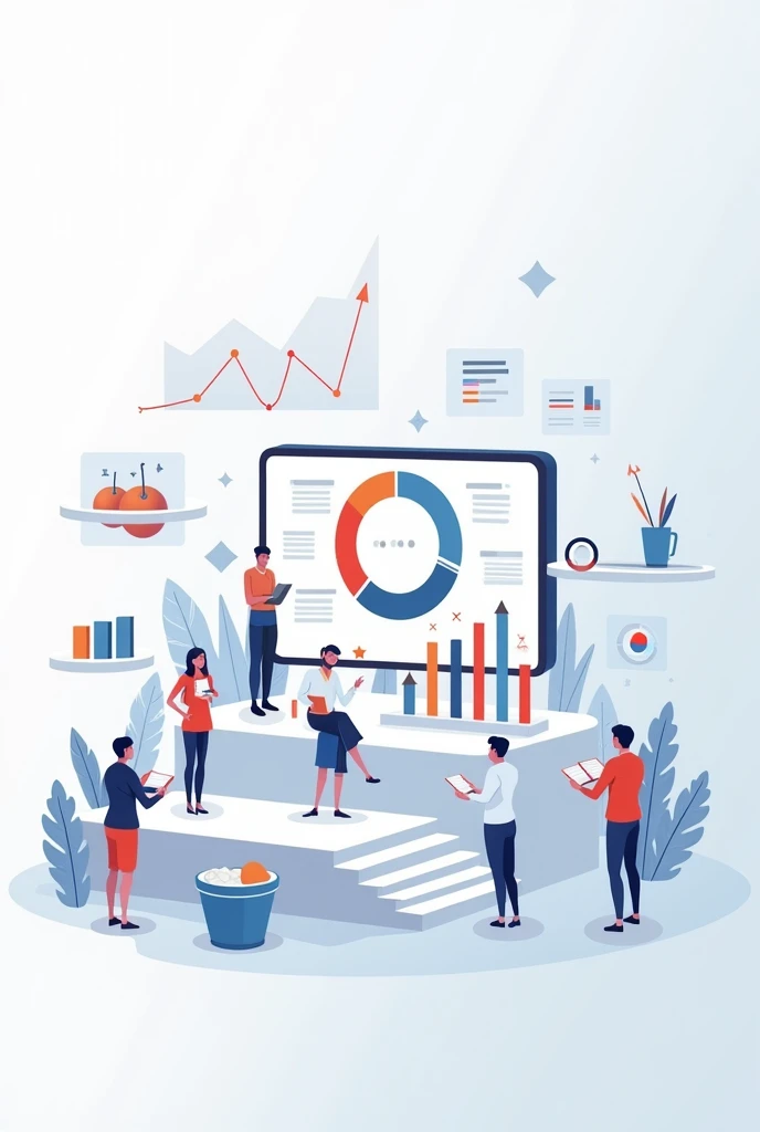 Help me generate an image on business development strategies without human pictures