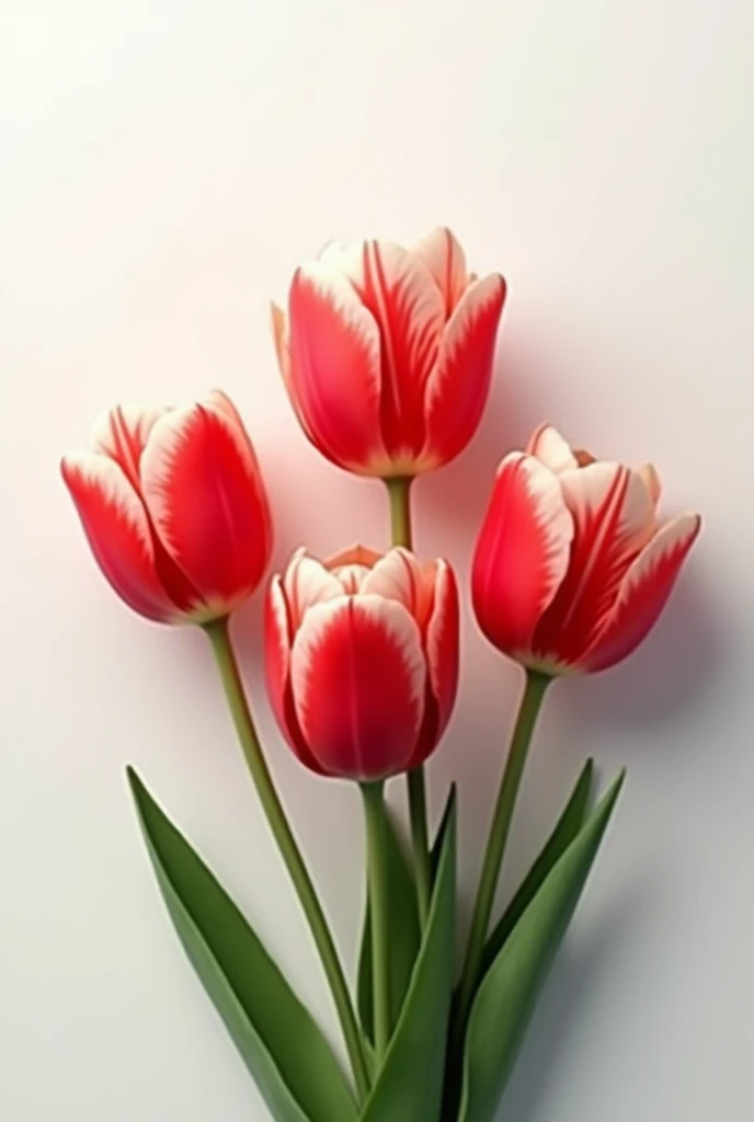 (Simple Background, White Background:2.0), ((masterpiece, Highest quality, High resolution, Highly detailed CG integrated 8K wallpaper)), (Bouquet of red tulips:1.3), Enhance the contrast between red and white,woman、