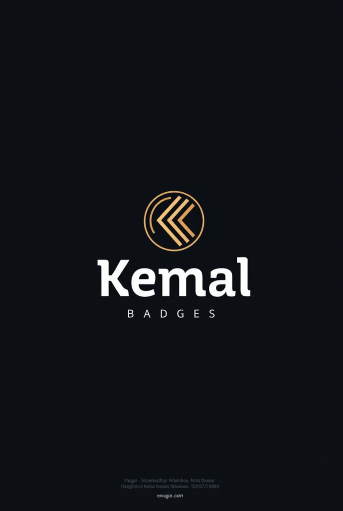 logo for my badges bussiness include my name whick is "kemal"