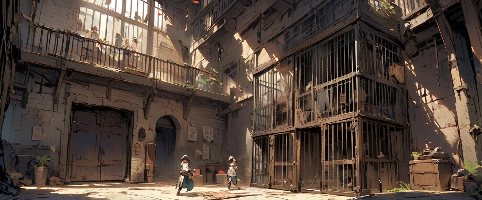 prison,concept art,pirates in prison