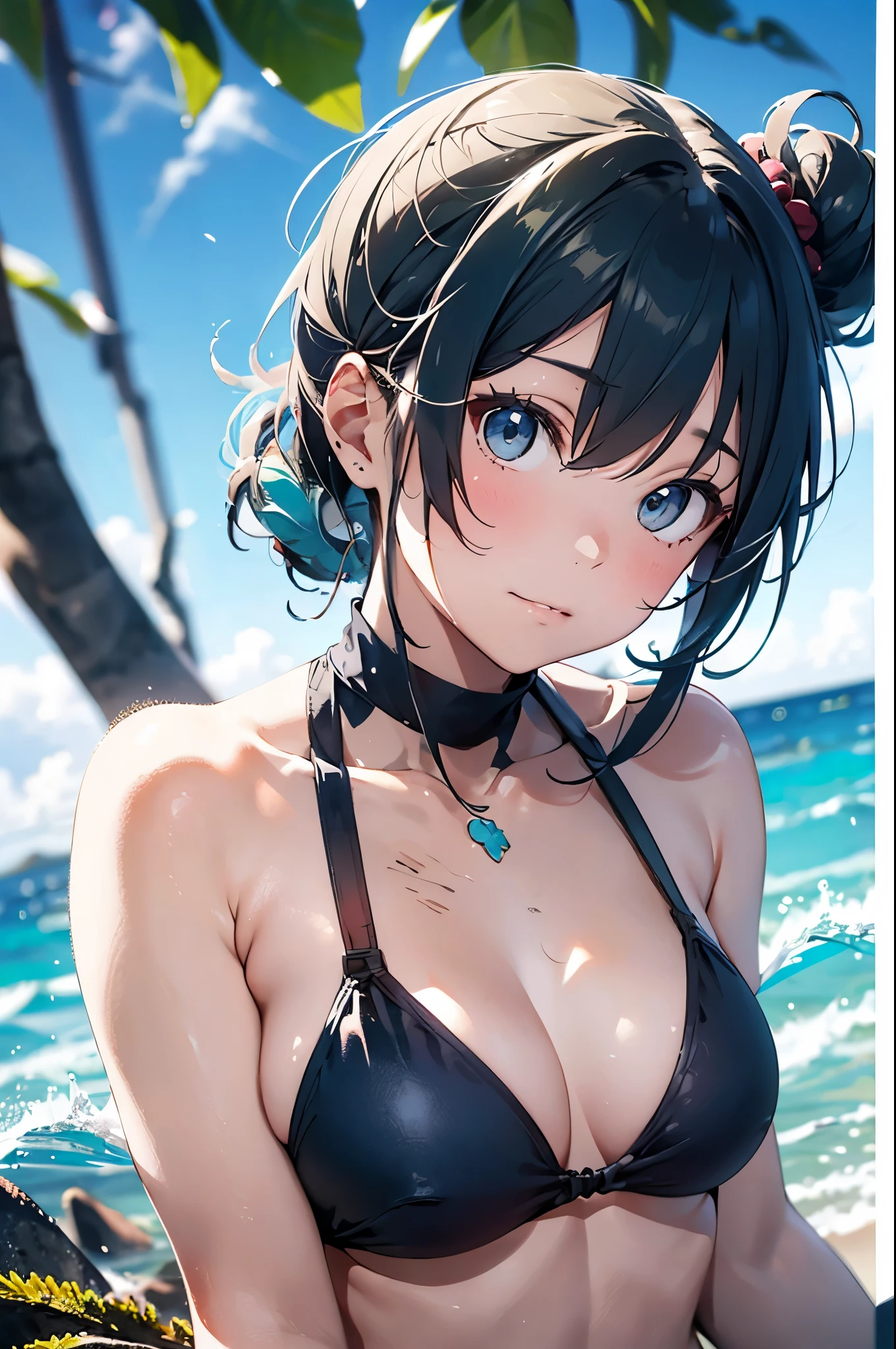 High resolution,topless、
One beautiful young woman,Light blue hair、ponytail、
(Soft Saturation:1.3), (Fair skin:1.2),
(ultra-Detailed Background, Detailed Background), Bokeh,
break'Portrait of a smiling girl.,
When viewed from the front, The composition is symmetrical,
Looking straight at you with serious eyes,
break Swimwear, Red Bikini, Center of chest,
Outdoor, Sea surface, null, sunlight,Summer beach, Sandy Beach,
Strong light, Front lighting,
(:1.3), (Cowboy Shot:1.2),
Front brake angle,
View your audience,
Dynamic pose,
sitting on the beach
Seaweed、Seaweed、Seaweed、Seaweed、Seaweed、Seaweed、Seaweed、