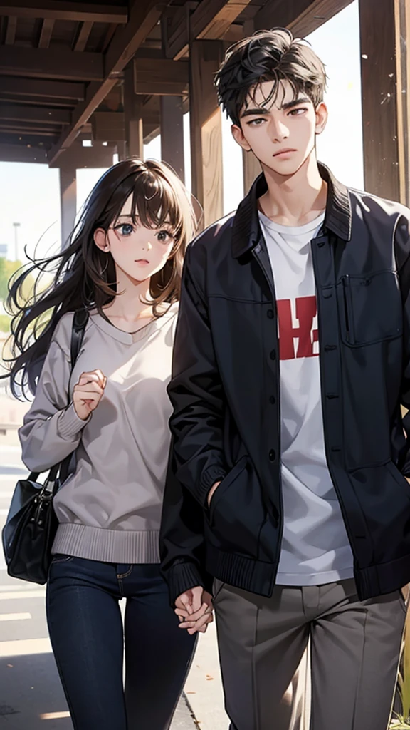 college student couple,shut your mouth, Stationary face