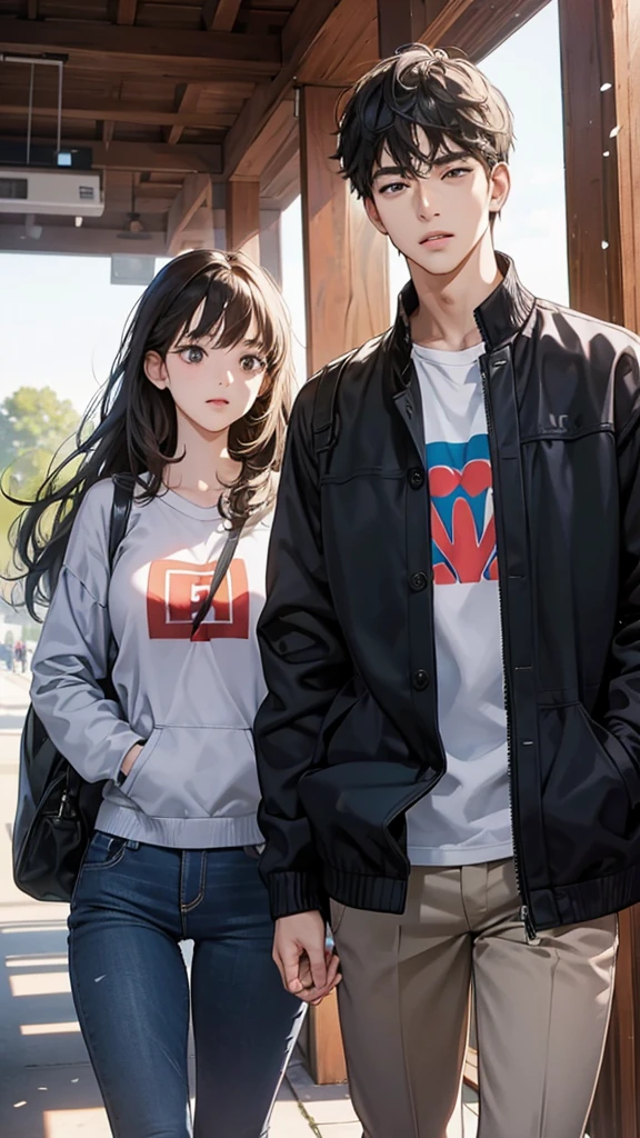 college student couple,shut your mouth, Stationary face
