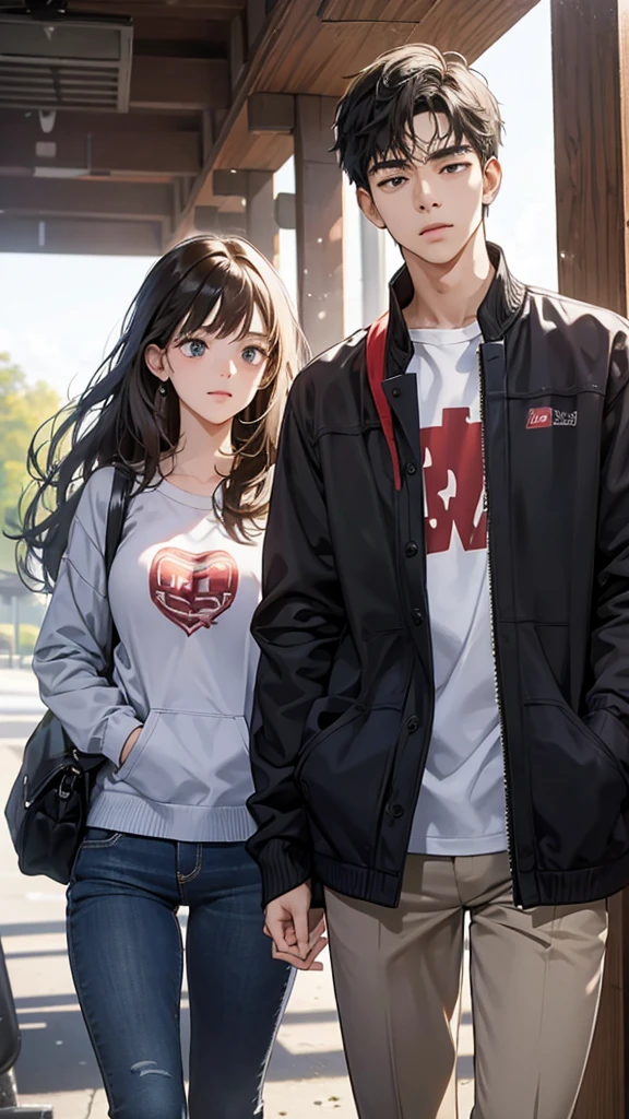 college student couple,shut your mouth, Stationary face