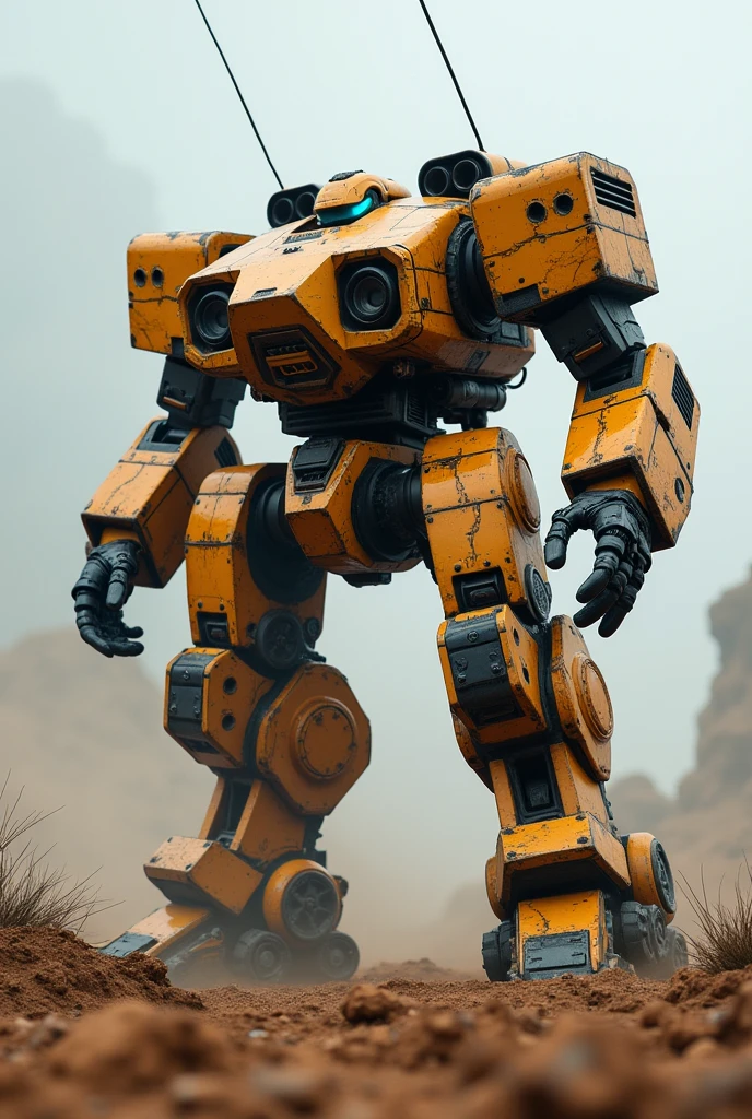 a mecha_robo tank, all terrain battlefield, standing stance, epic motion