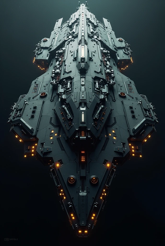 A huge cyber dystopian ship