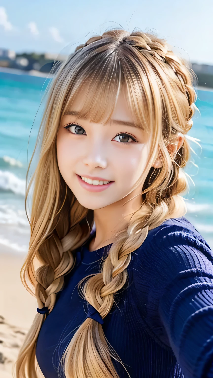 Sexy Big ,15 year old beautiful girl looks sexy and cute&Cute beautiful sexy face、A strong wind blows my hair in front of my face、Double teeth、Reduce the appearance of nasolabial folds、Fluttering Exy Big 、Sexy cute looks and cute 15 year old beautiful girl, beautiful and sexy face、A strong wind blows my hair in front of my face、beautiful long blonde French braided hair、beautiful, Cute and sexy eyes hidden behind long bangs