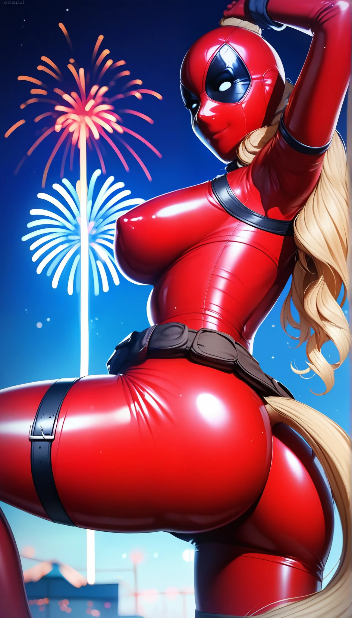 off art work, best qualityoff, high resolution, contrasted, May_lady_dead Pool_ownwaifu, 1 girl, mask, hair blonde, tail off horse, long hair, granoffs breasts, no pupils, May, firm skin, Super heroi, off belt bag, Belt off utilidaoffs, red May, mitts, weapon on back, Thigh bag, off thigh strap, coldre off coxa, fivela off cinto, high collar, particles off light, Deepoff_off_field, scenario, natta, Aerial fireworks, standing alone, Shot off cowboy, looking ahead at viewer,[1girl], beautiful ass, (close-up shot of hip), (latex, (see-through latex, Sticky latex)), (dynamic angle), (squatting), (back shoot, (shoot from below)) , Highest quality, Super detailed, masterpiece, Ultra-high resolution, 8k,