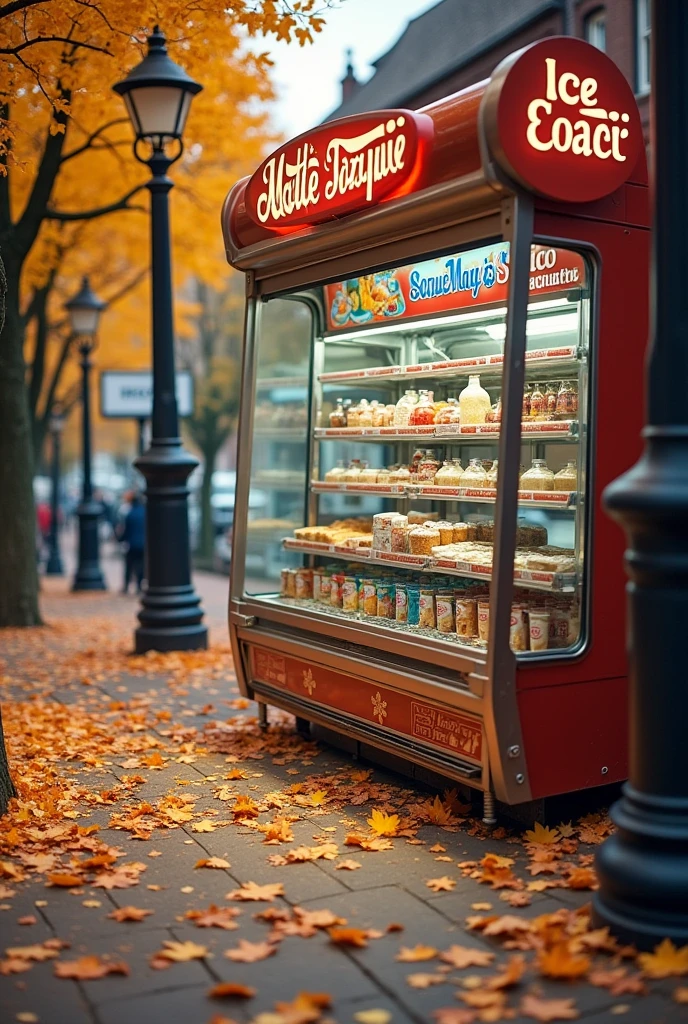 Showcase changes in your surroundings such as fallen leaves, reduced ice cream stands, etc.