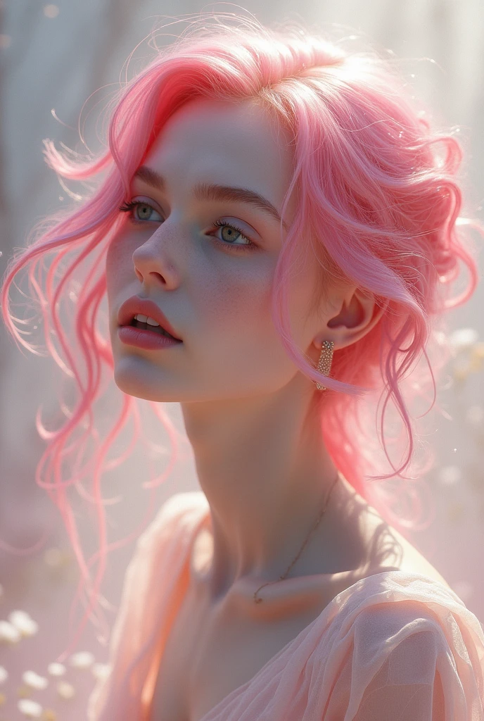 ((Highest quality)), ((masterpiece)), (detailed), Perfect face, goddess, cute, pink hair