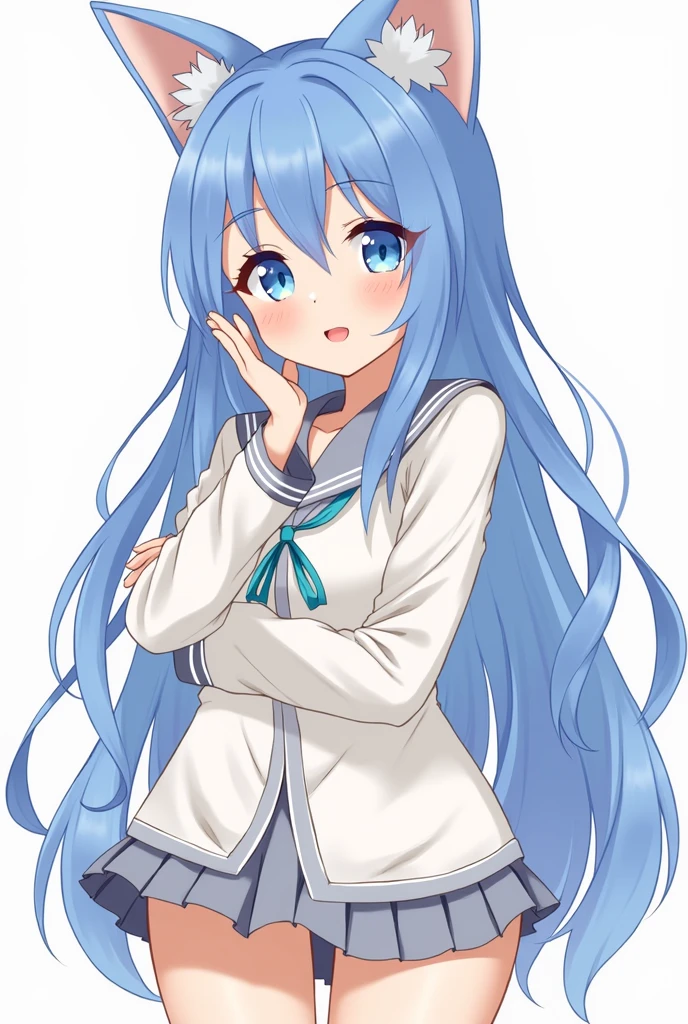 Anime Style、Blue Hair Girl、Hole、Pussy、Ecchi