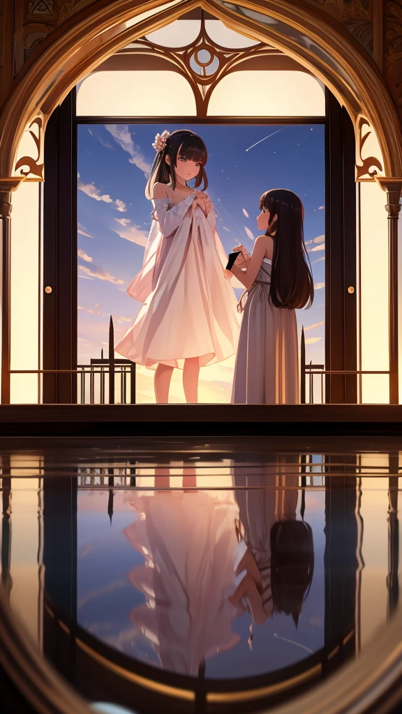 Beautiful view reflect in eyes