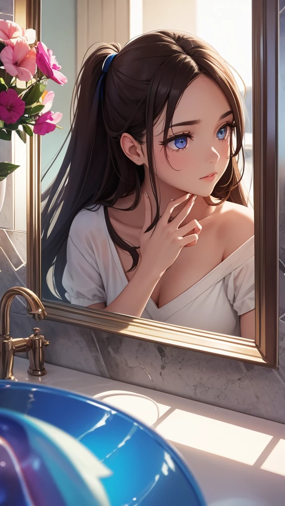 Beautiful view reflect in eyes 