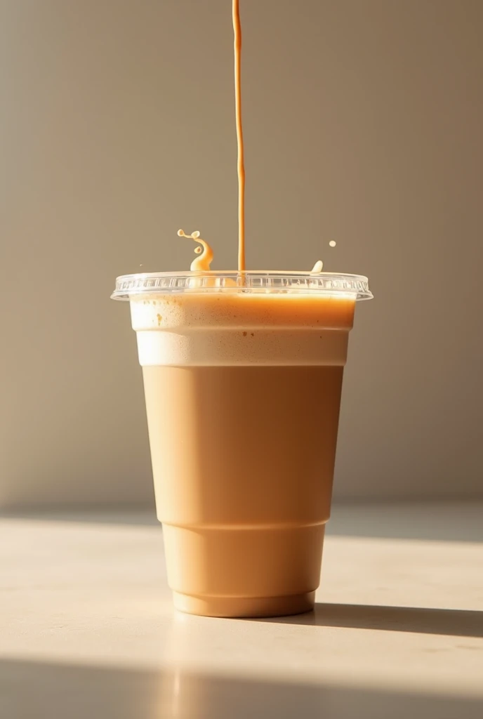 milk tea drop , all the area of photo is milk tea, no cup
