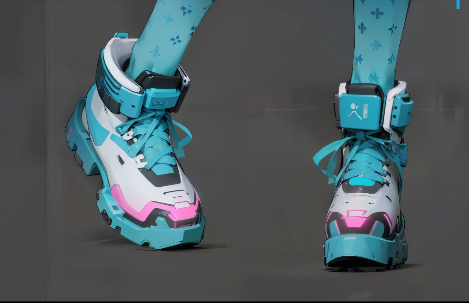  The design of cyberpunk shoes is cool