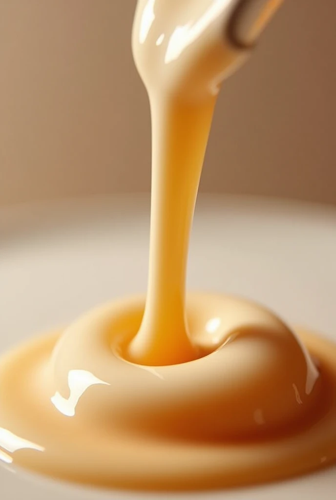 milk tea drop, close up