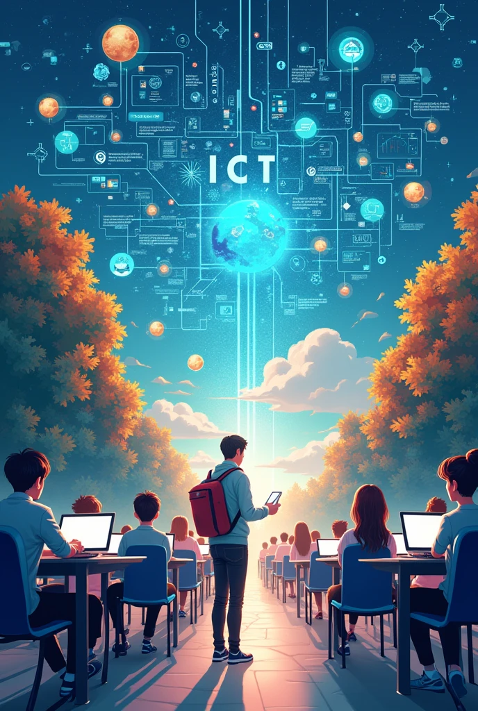 A brief explanation how ICT affects to your lives as a student. insightful explanation of ICT's impact on student life. Highly creative and visually appealing. Clear, well-organized, and easy to understand, Excellent use of ICT toots and platforms. Highly engaging and interactive. Poster