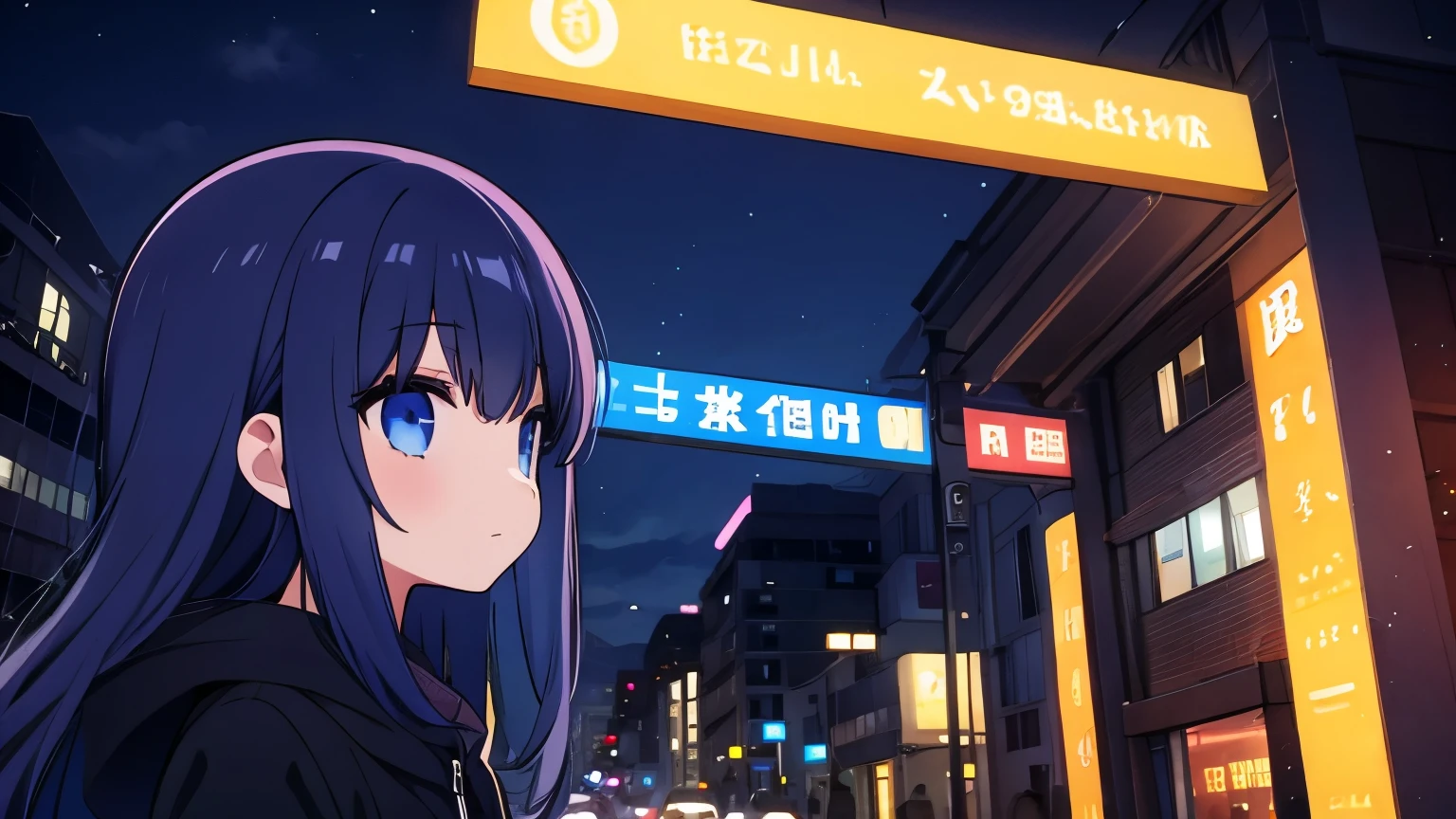 night, girl