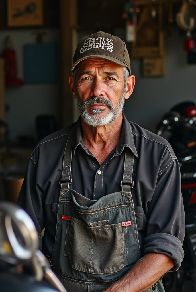 Ambonese man aged 35 years, at the motorcycle workshop 