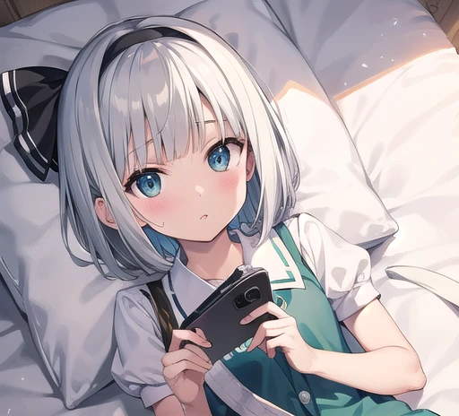 Short girl, blowjob, cat ears, naked, white hair, cum.