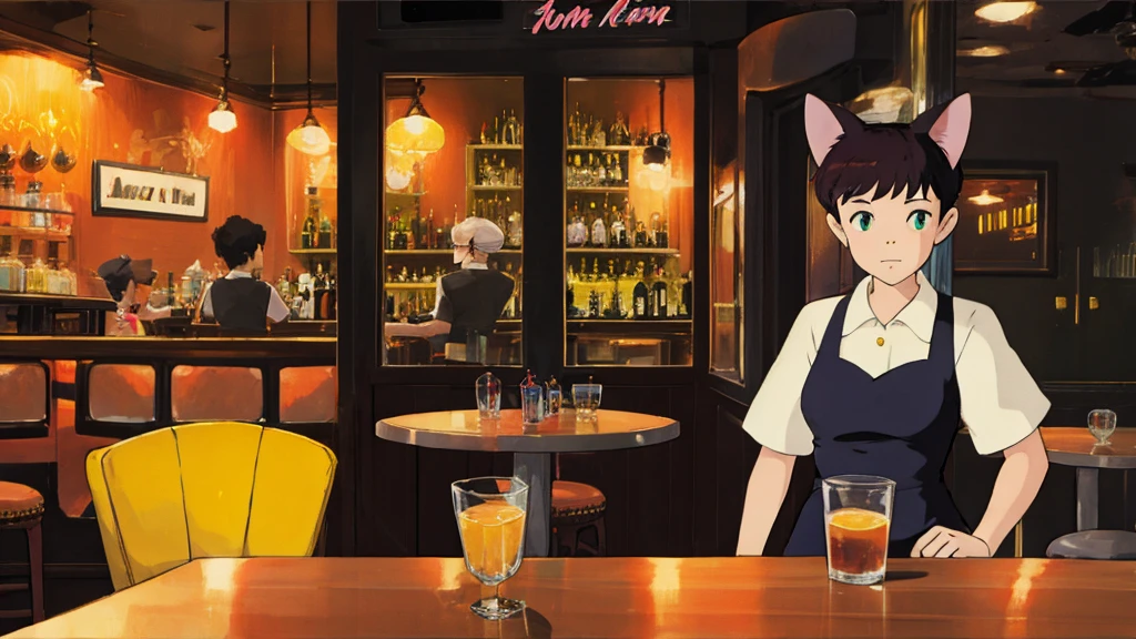 Jazz bar and cat-eared girl