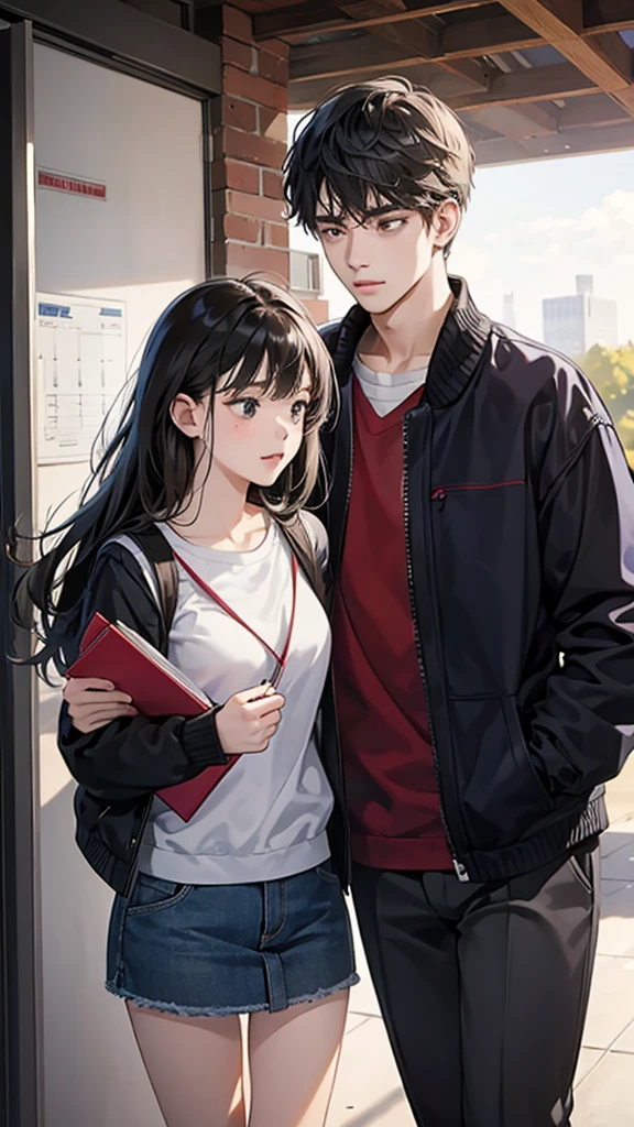 college student couple,shut your mouth, Stationary face