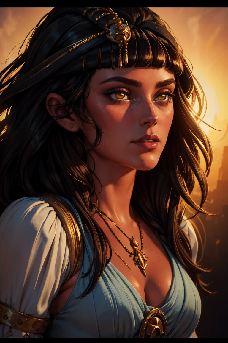 Keira Knightley as Elisabeth Swann from the movie Pirates of the Caribbean, highly detailed cinematic illustration, black outlining, full color illustration, vivid colors, white background, in the style of Boris Vallejo & Julie Bell, masterpiece, 8k, ultra-detailed, physically-based rendering, vivid colors, dramatic lighting, intricate background, photorealistic