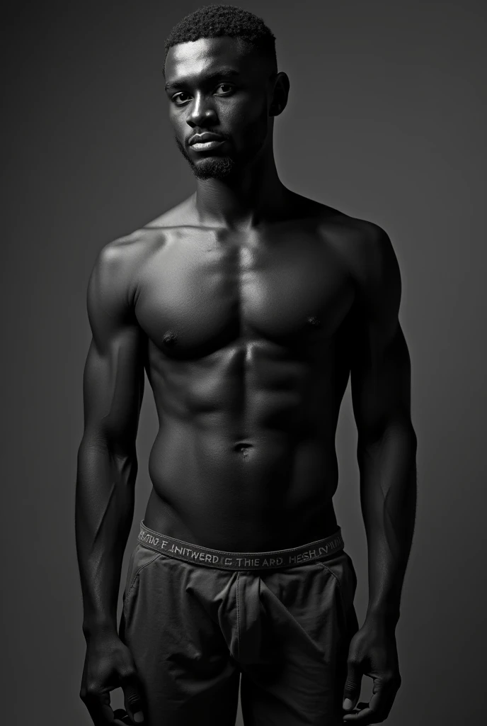 Naked man without any clothes black man
