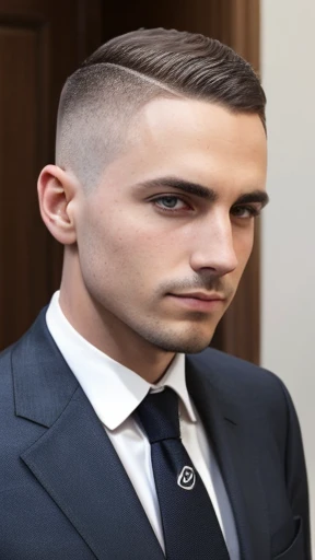 A man with short hair Abramowicz focus on the face 