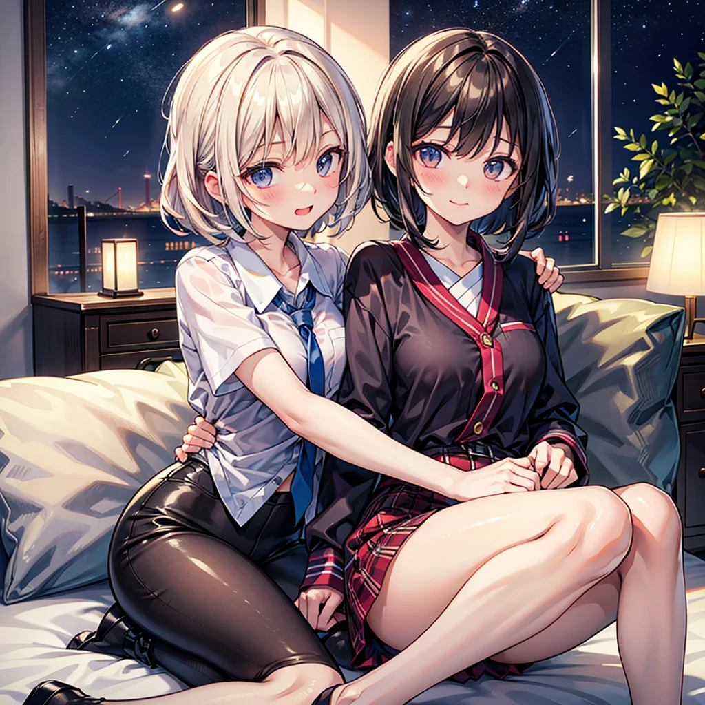 アニメアートスタイル,最高品質,高解像度,解剖学的に正しい,一人の男性,大人の男性,二十代,ハンサム,正面からのアングル,毛先のとがった髪,黒い髪,微笑み,豊かな表情,ロングコート,ラフなインナー,夜,屋外,ビルの屋上,片手をポケットに入れる,強い風が吹いている,細部まで描きこまれた瞳,8K