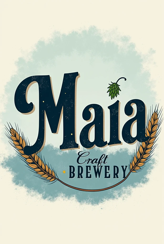 Here is the updated prompt for your logo:
**Prompt para a logo:**
"Create a rustic logo with the name 'M aia' as the main element. The letters 'a' should be curved upwards, and the letters must be separated, with only the 'M' in capital letters and the others in lower case. Replace the dot on the 'i' with a hop flower. The font should be striking and the word should have a slight curvature. Abaixo do nome, include the phrase 'Craft Brewery' in small font. Use a color palette in shades of blue and white. Next to the phrase 'Craft Brewery', add two sprigs of barley. Do not include any images other than those requested.."
This prompt should capture all the details you want.! If you need anything else, just let me know!