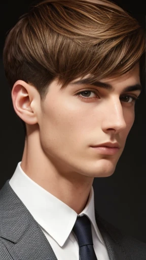 A stylish short-haired man named Auerbach, focus on the face.