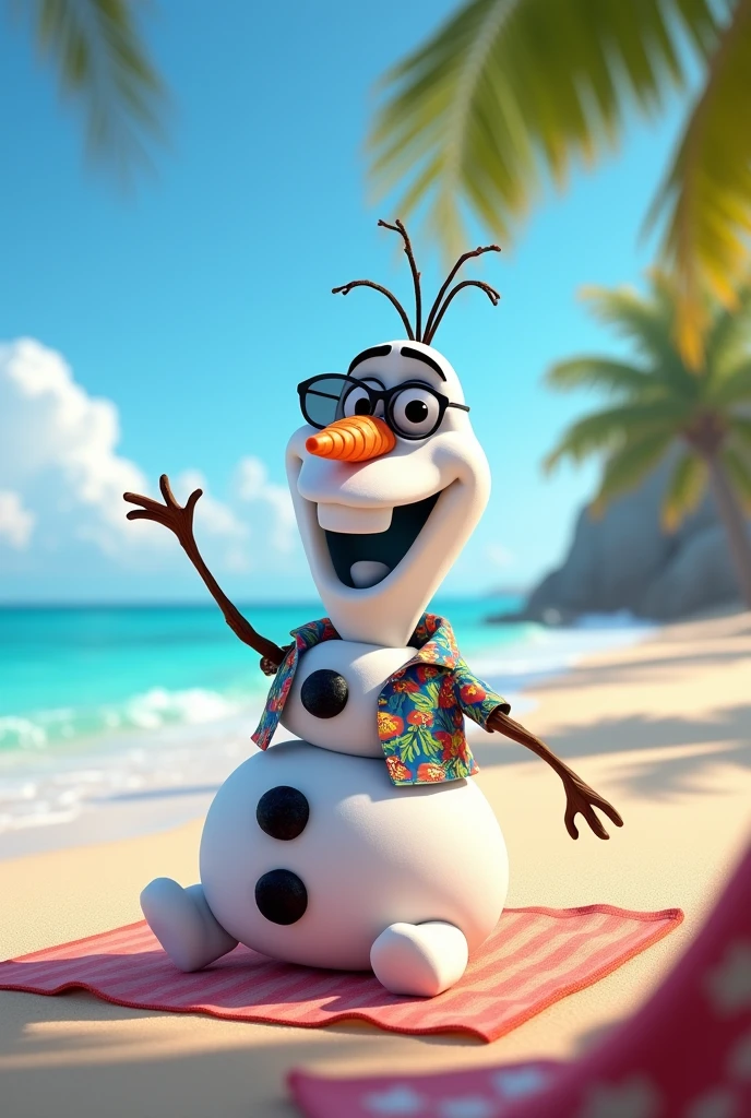 Olaf sunbathing