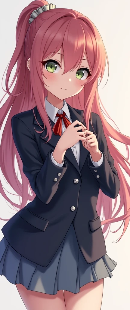 one girl, anime girl, cool, noble, school blazer