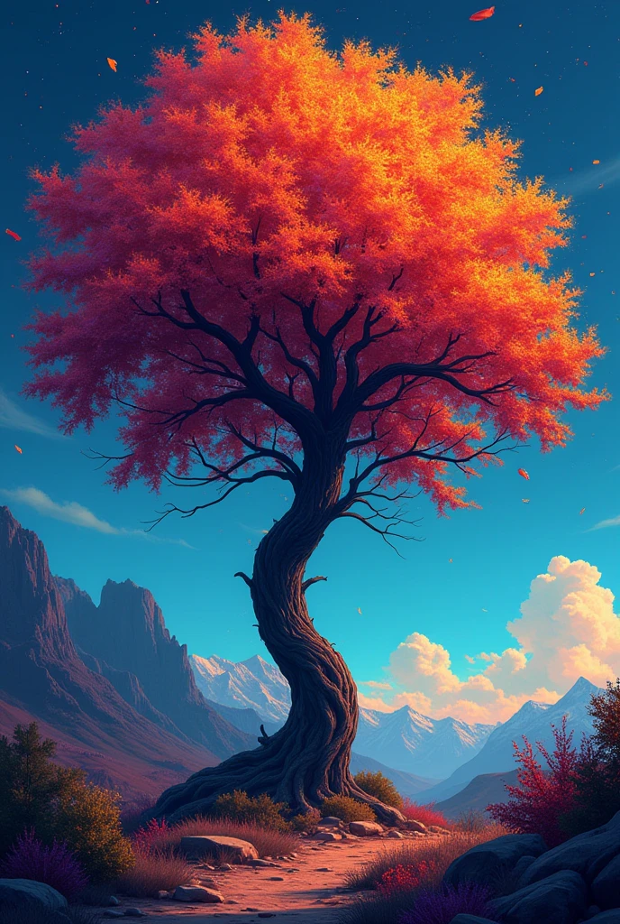 Colorful，Dream colors，Wallpapers，deep color，Towering Tree々，Rios