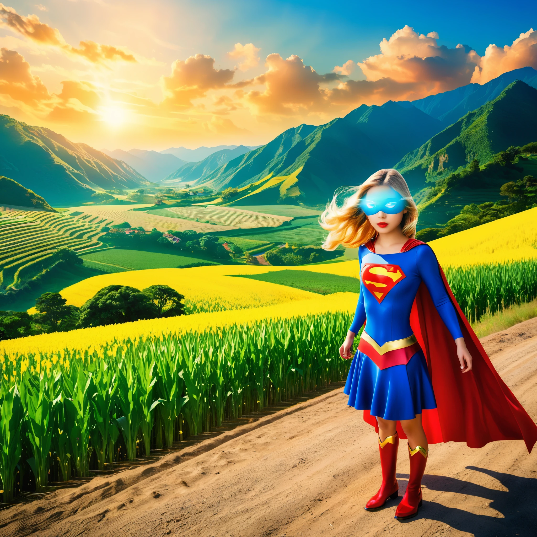 Landscape with Supergirl、