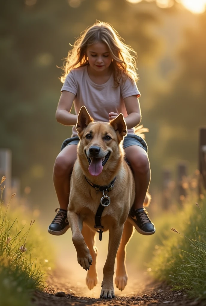 Girl riding dog penis in doggy style sex