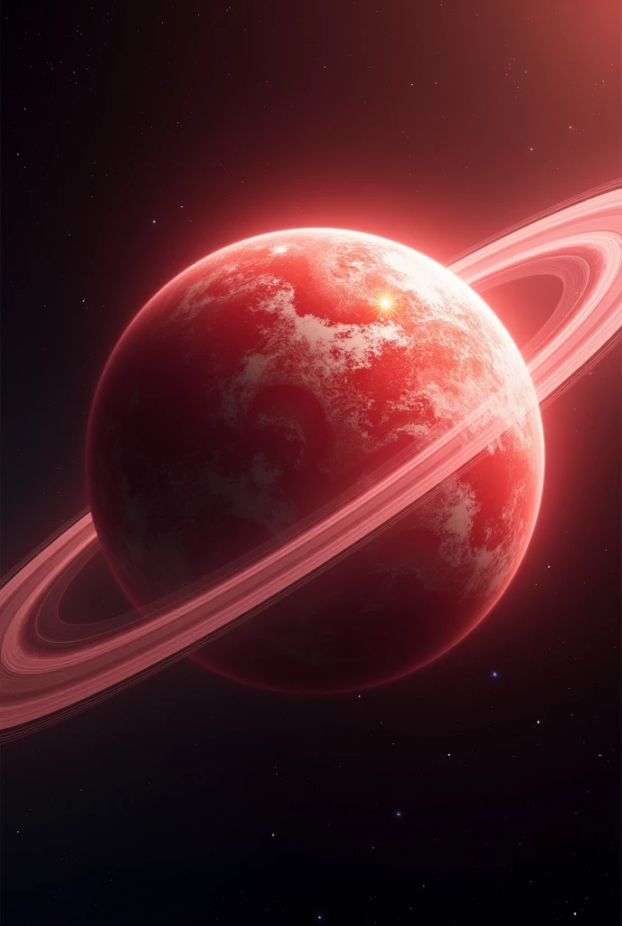 Create planet like luminara with ring and color red and white