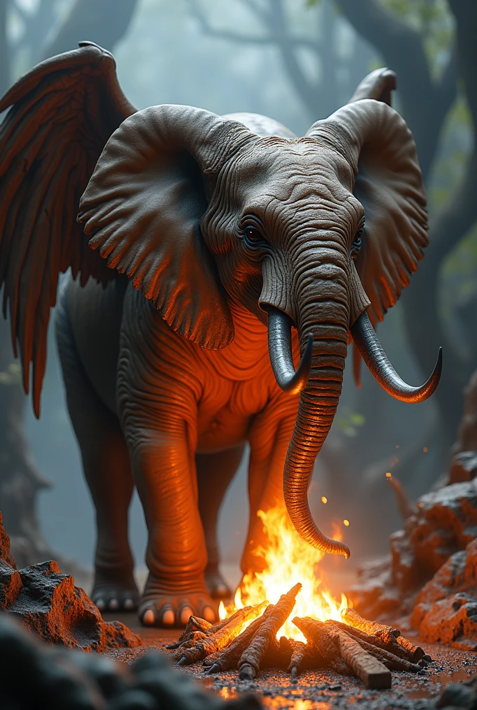 Roasted elphant bird