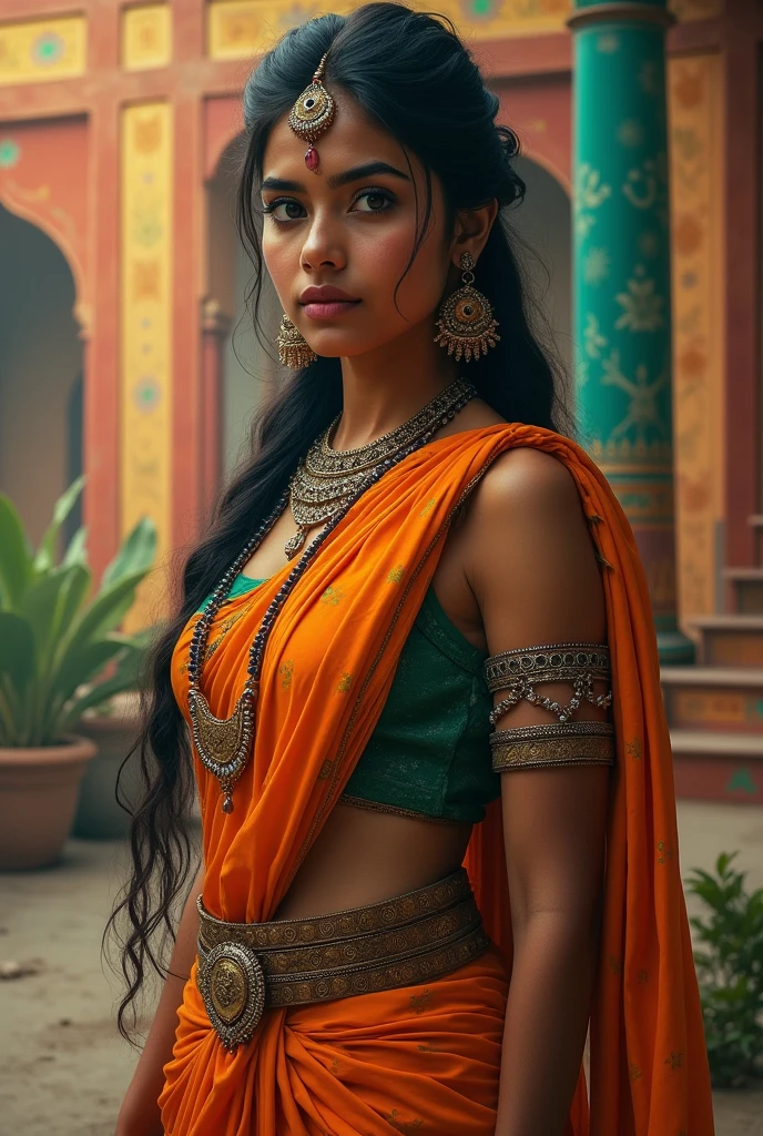 Create a women representing India