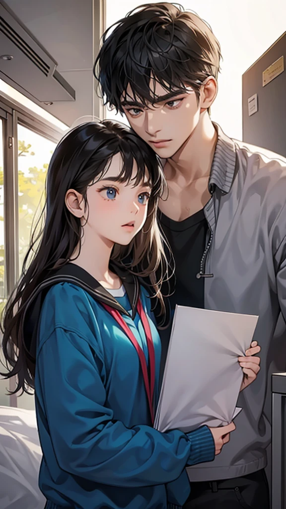 college student couple,shut your mouth, Stationary face