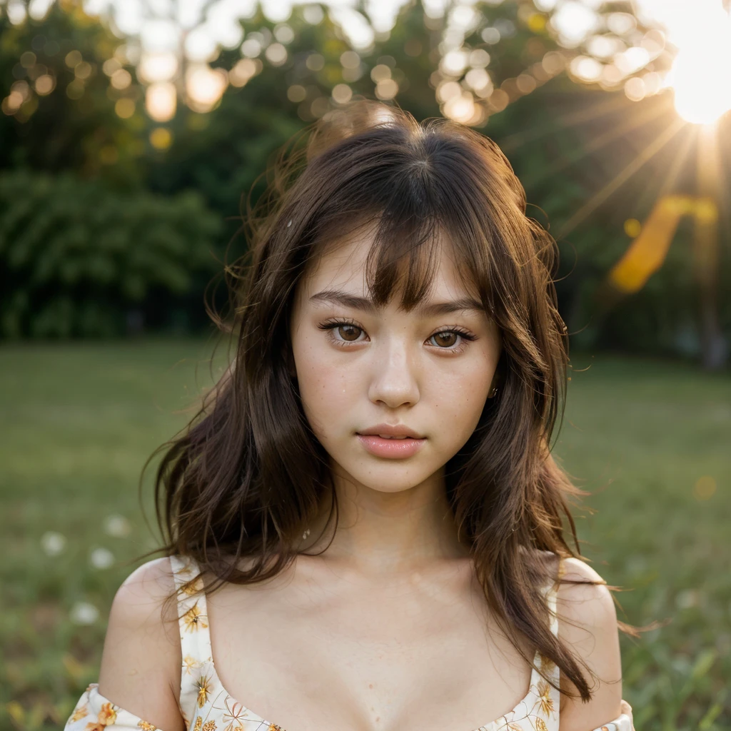 a beautiful young woman with dark hair standing in front of the sun setting behind her, beautiful young face, beautiful fine face features, young beautiful face, beautiful japanese girls face, gorgeous face portrait, young female face, portrait sophie mudd, very pretty face, beautiful young girl, asian beautiful face, a beautiful teen-aged girl, beautiful portrait image, photography portrait 4 k, beautiful face portrait, very beautiful young woman, beautiful face, beautiful model girl, portrait of beautiful girl, beautiful girl portrait, soft portrait shot 8 k