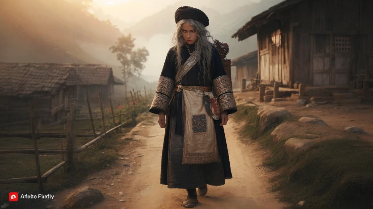 Middle Ages youth man, light gray eyes, white hair,short hair, white skin, detailed facial features, rich clothing, ornate sword, incredible detail, volumetric lighting, dramatic composition, cinematic lighting, rich colors